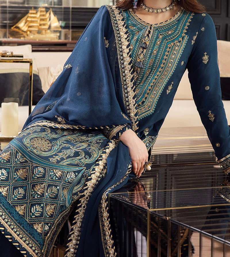 3-PCS RANG E NOOR COLLECTION LAWN SILK. -AJRN-1017