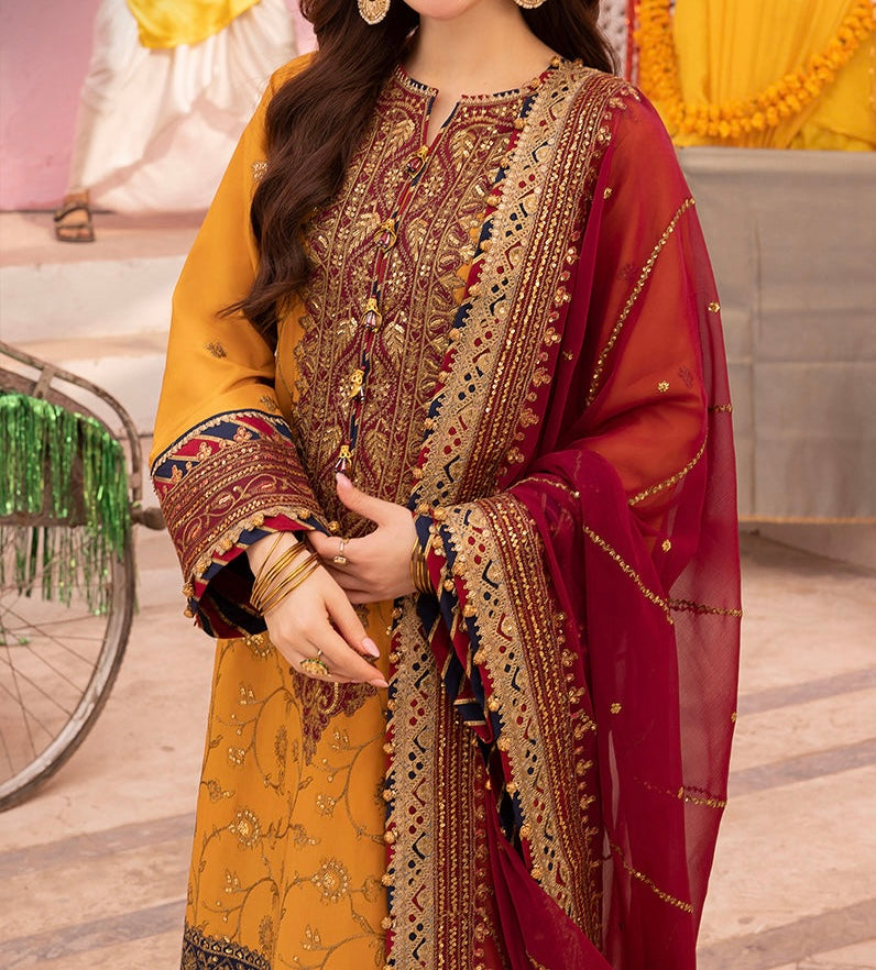 3-PC-EMBROIDERED-LAWN SILK DASTAAN COLLECTION BY ASIM JOFA-AJDA-2550