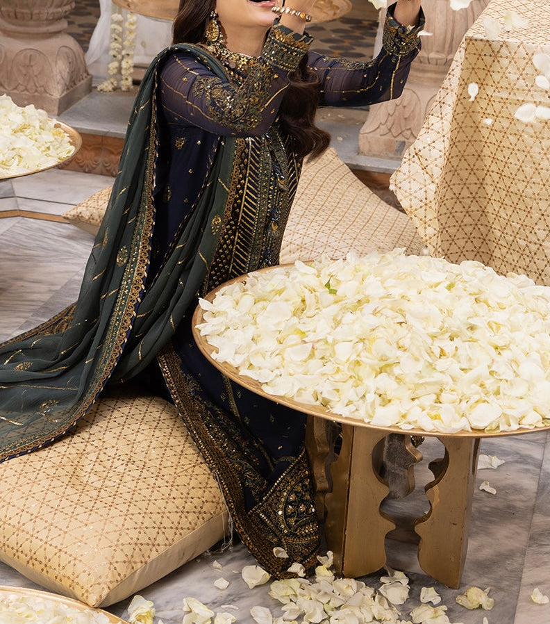 3-PCS LONG SUIT CHIFFON-SHEHNAI COLLECTION 
-AJSH-12