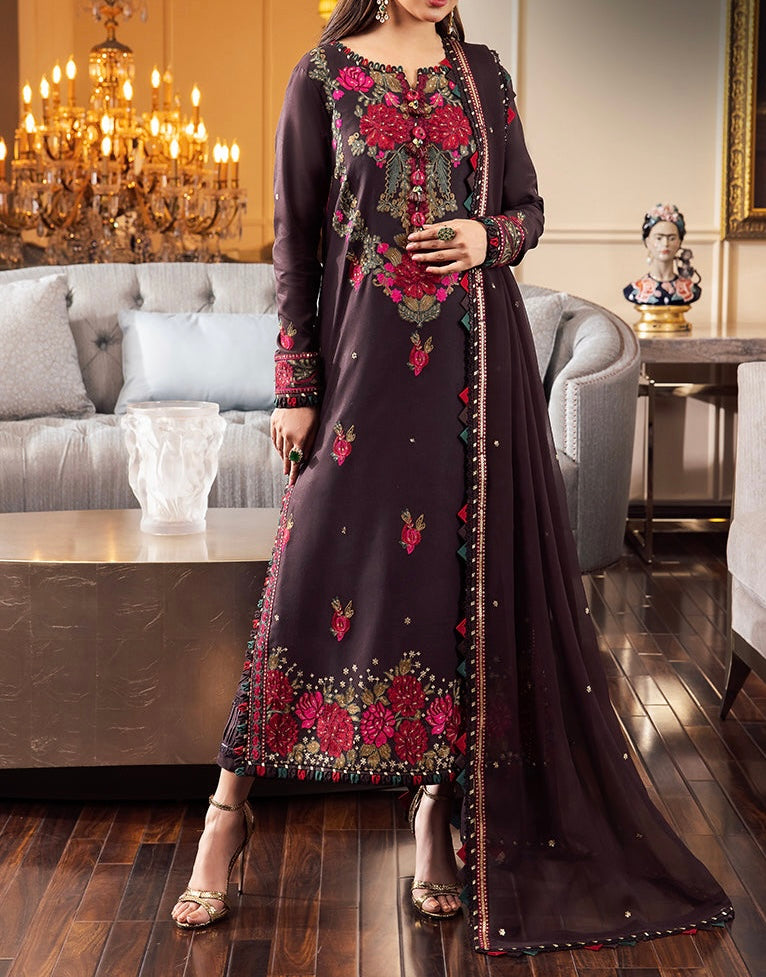 3-PCS RANG E NOOR COLLECTION LAWN SILK. -AJRN-1217