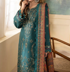 3-PC RANIA EMBROIDERED & PRINTED CAMBRIC-AJNR-1138