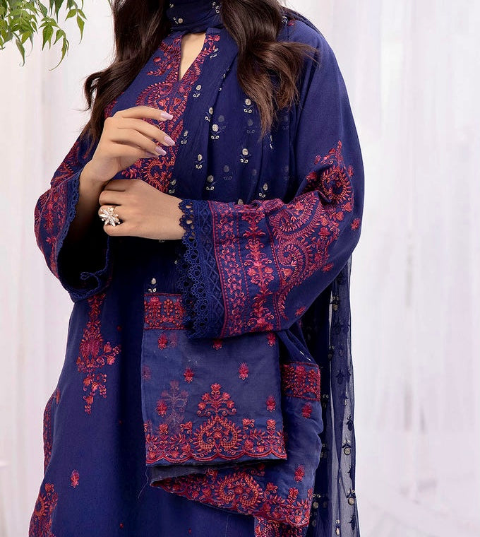 3-PCS EMBROIDERED KARANDI WITH EMBROIDERED CHIFFON DUPATTA ZAIB COLLECTION
-ZB-9930