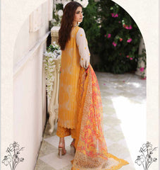 3-PCS RANGOLI COLLECTION EMBRODERD BROSHA AND BANARSI JACQUARD WITH EMBROIDERD ORGANZA DUPATTA -CR-0840