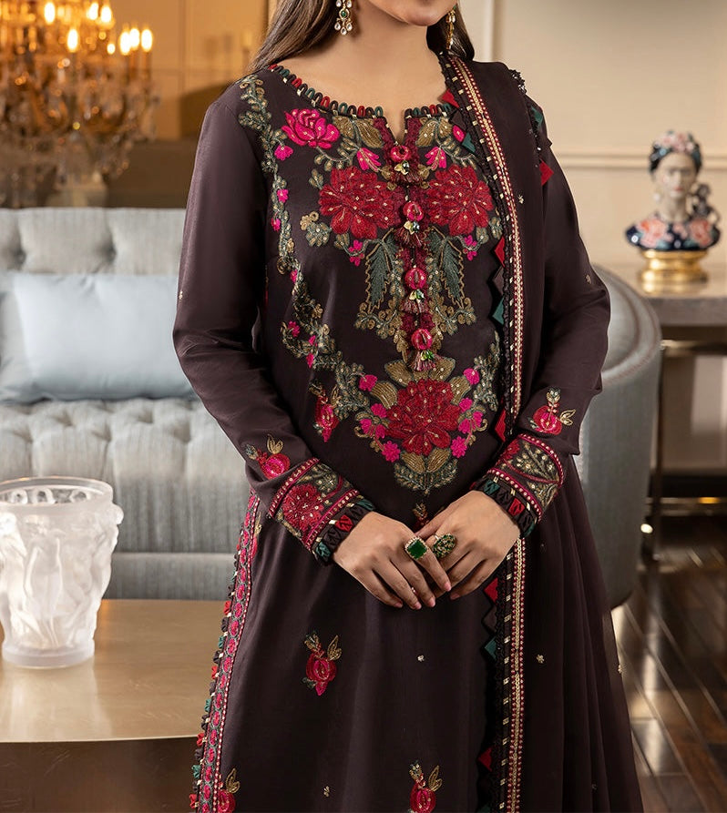 3-PCS RANG E NOOR COLLECTION LAWN SILK. -AJRN-1217