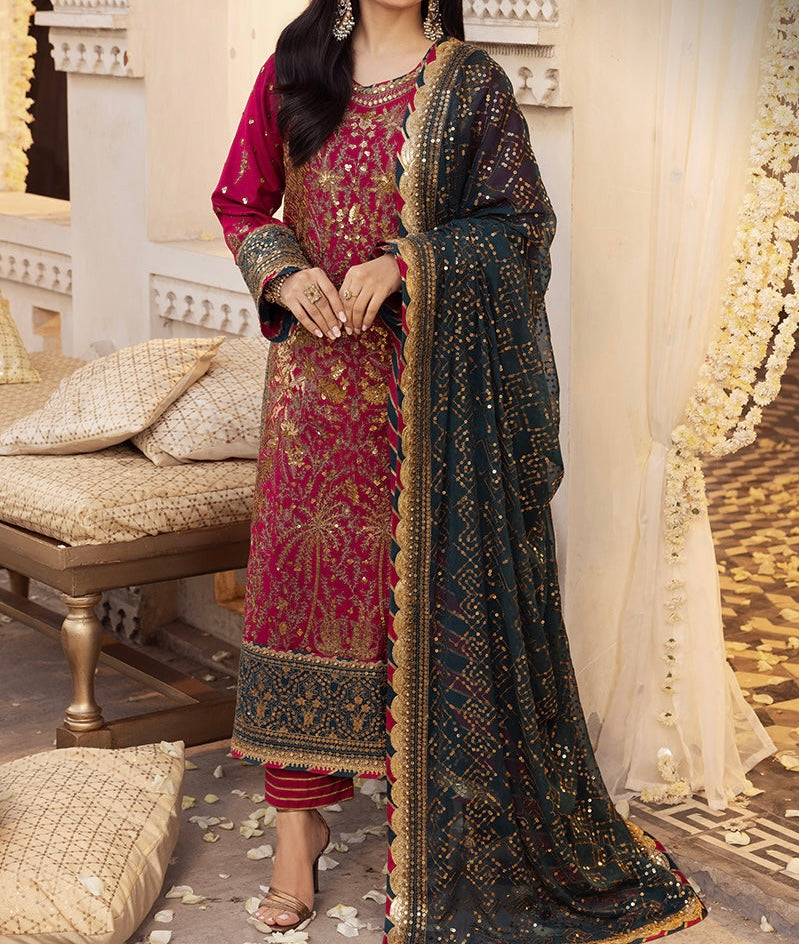 3-PCS CHIFFON SUIT SHEHNAI COLLECTION 
-AJSH-19