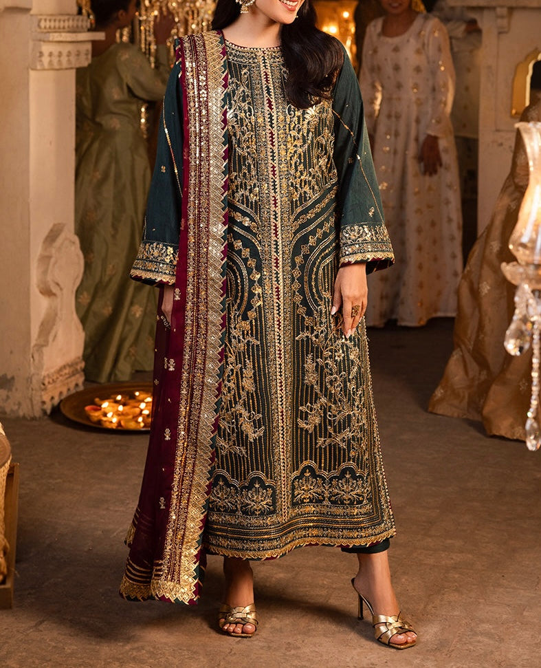 3-PCS CHIFFON SUIT SHEHNAI COLLECTION 
-AJSH-20