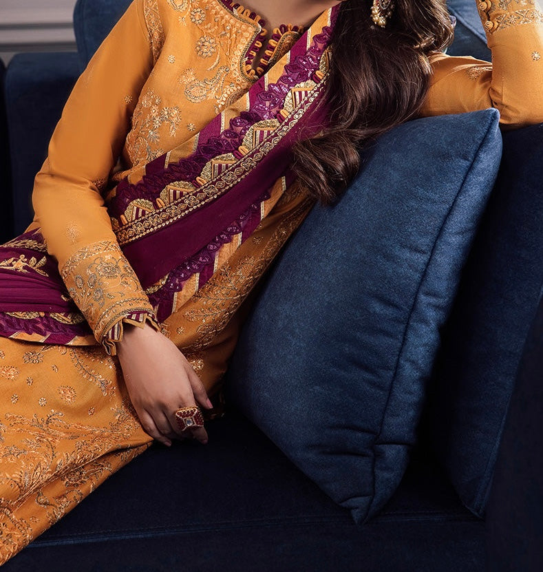 3-PCS RANG E NOOR COLLECTION LAWN SILK. -AJRN-0517