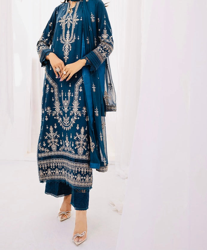 3-PCS EMBROIDERED KARANDI WITH EMBROIDERED CHIFFON DUPPATTA ZAIB COLLECTION
-ZB-10130