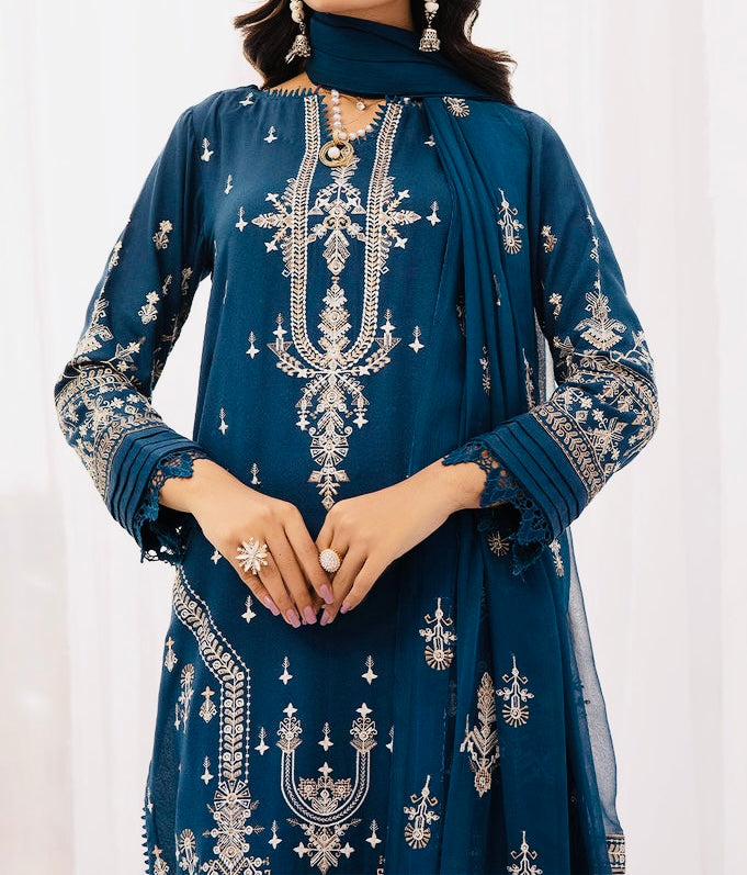 3-PCS EMBROIDERED KARANDI WITH EMBROIDERED CHIFFON DUPPATTA ZAIB COLLECTION
-ZB-10130