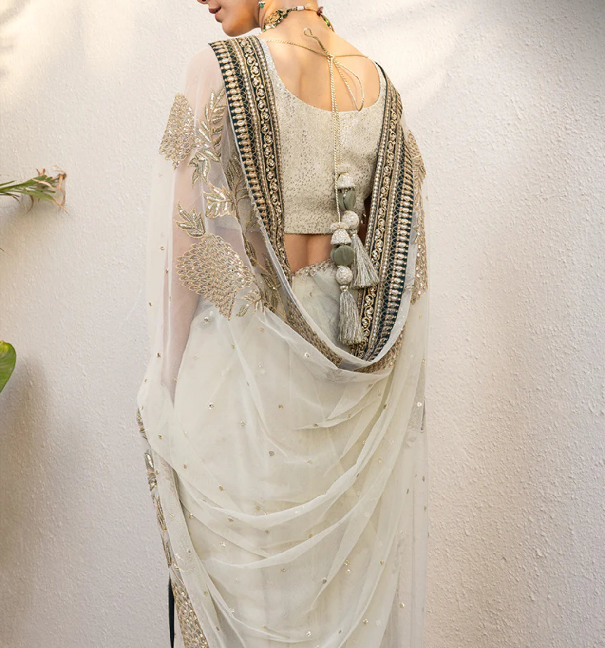 3-PCS-POLY NET SAREE-”MERA HASEEN JORA’”AJJH-09