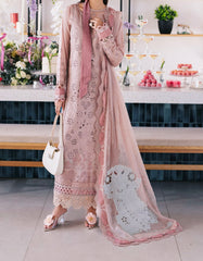 3-PCS-EID- ESCAPE- CHIKANKARI LAWN SUIT BY NUREH-CINDY-NE-86