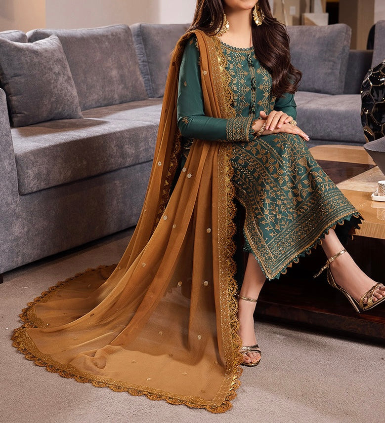 3-PCS RANG E NOOR COLLECTION LAWN SILK. -AJRN-1117