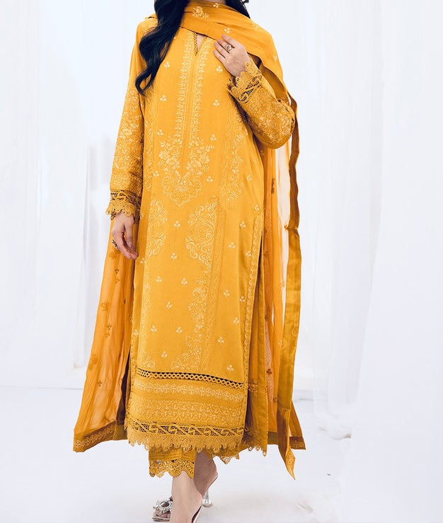 3-PCS EMBROIDERED KARANDI WITH EMBROIDERED CHIFFON DUPATTA ZAIB COLLECTION
-ZB-10030