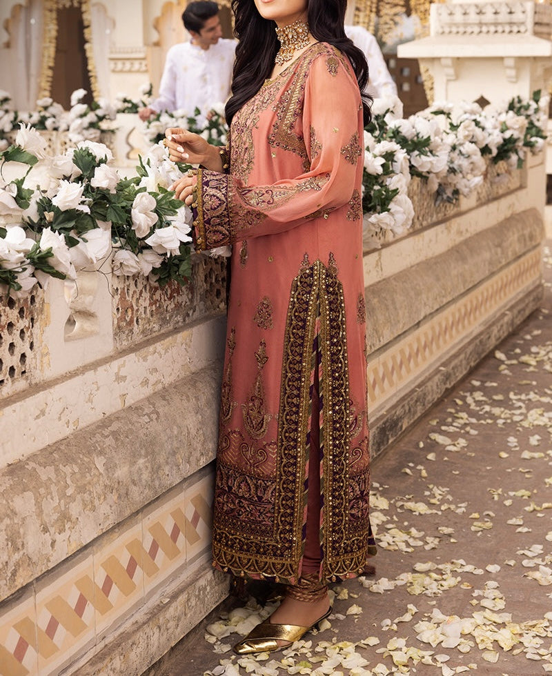 3-PCS LONG CHIFFON SUIT-  SHEHNAI COLLECTION 
-AJSH-13