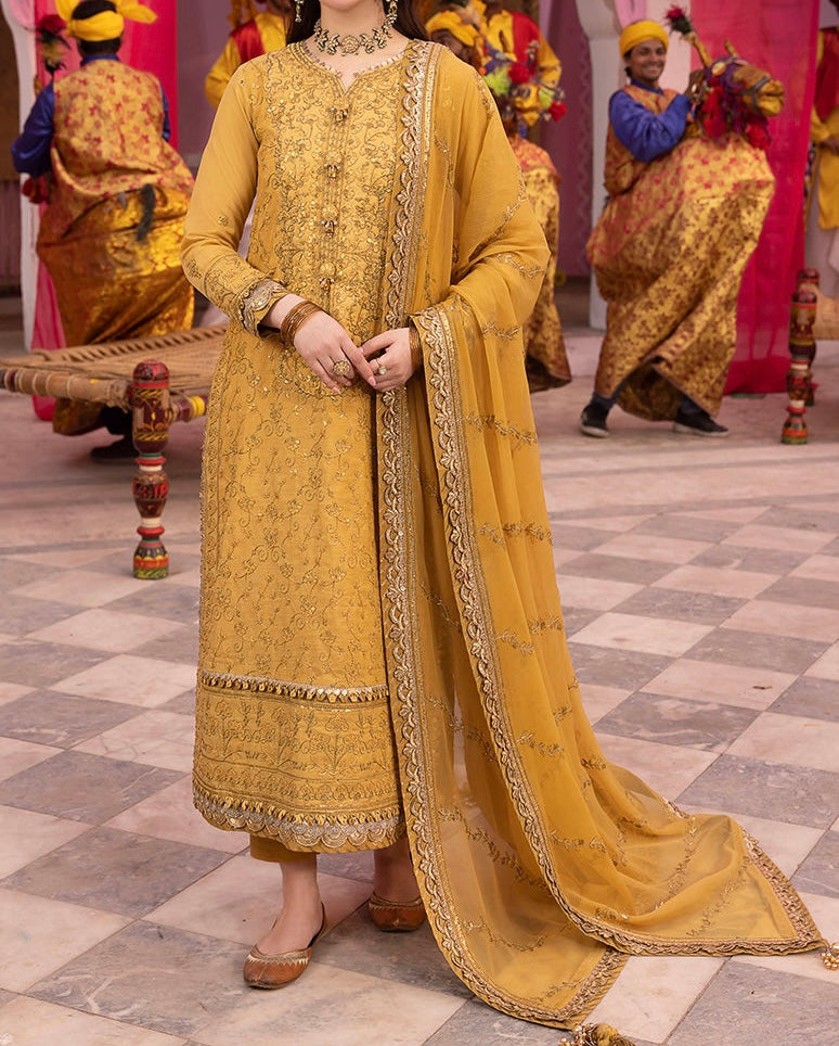 3-PC-EMBROIDERED CHIFFON,DASTAAN COLLECTION BY ASIM JOFA-AJDA-0450