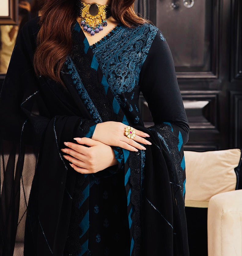 3-PCS RANG E NOOR COLLECTION LAWN SILK. -AJRN-0217