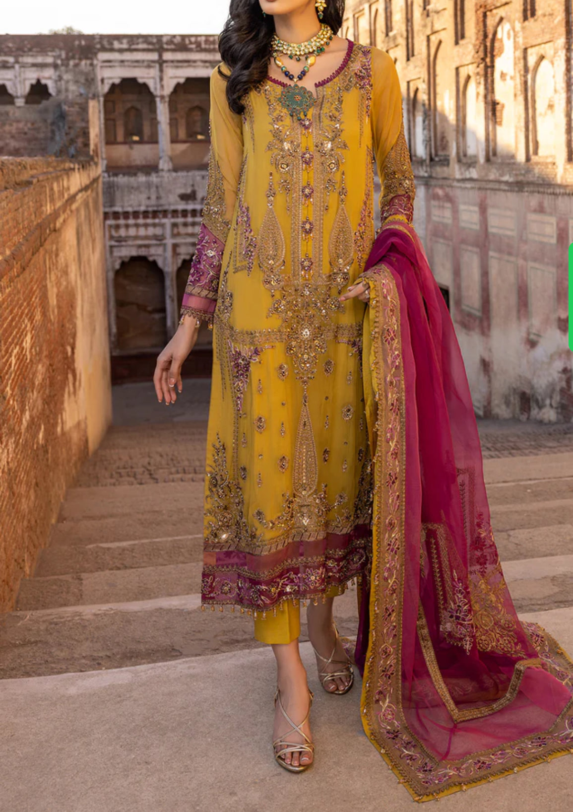 3-PCS LUXERY CHIFFON DASTAAN E JASHAN COLLECTION.                 -DJW-02