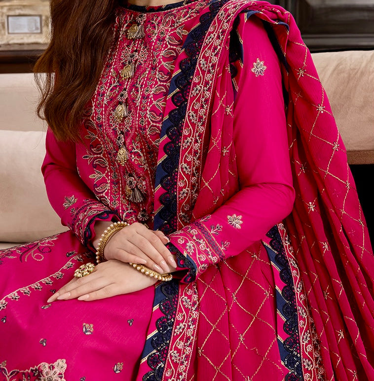 3-PCS RANG E NOOR COLLECTION LAWN SILK. -AJRN-3016