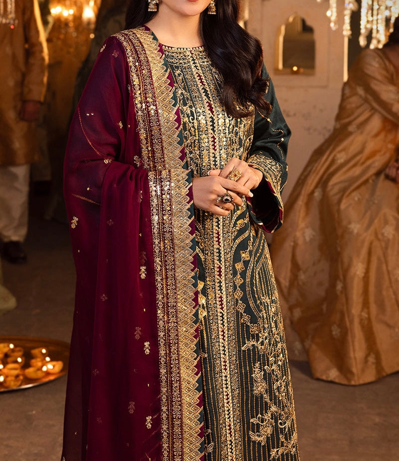 3-PCS CHIFFON SUIT SHEHNAI COLLECTION 
-AJSH-20