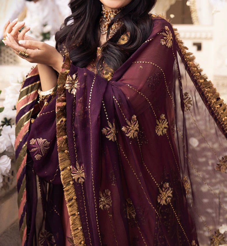 3-PCS LONG CHIFFON SUIT-  SHEHNAI COLLECTION 
-AJSH-13