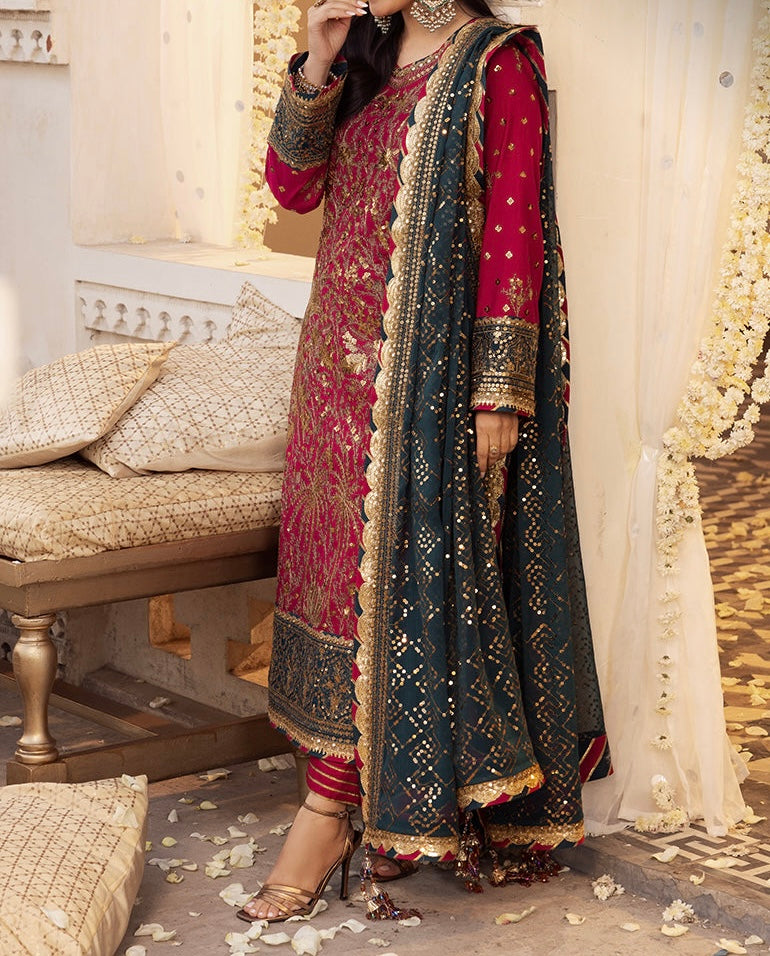 3-PCS CHIFFON SUIT SHEHNAI COLLECTION 
-AJSH-19