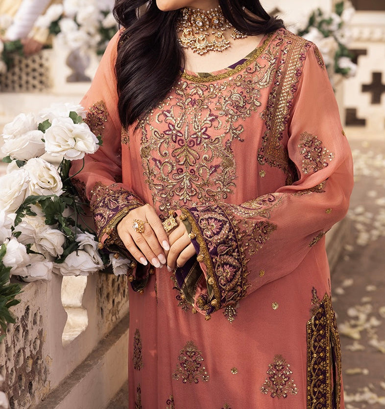 3-PCS LONG CHIFFON SUIT-  SHEHNAI COLLECTION 
-AJSH-13