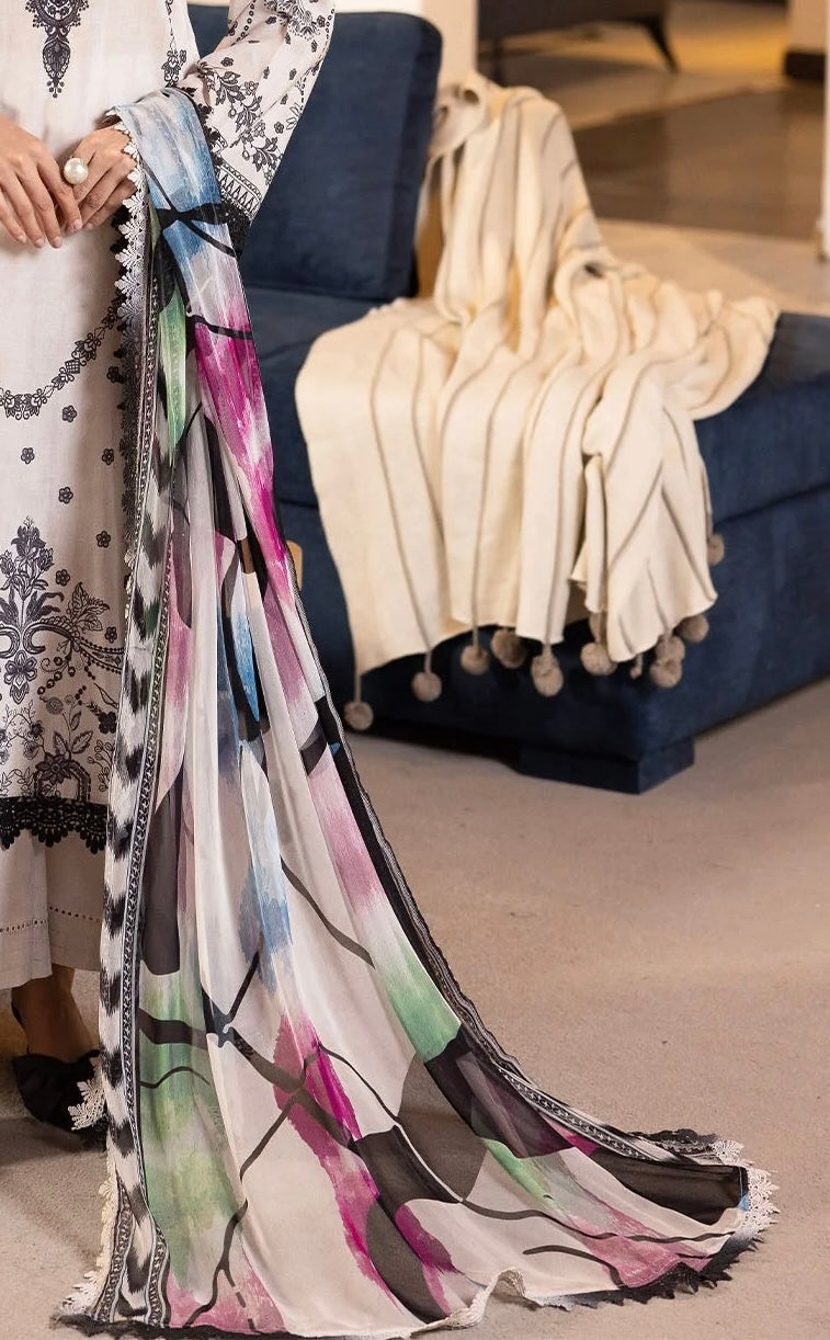 LAWN 3-PC  STITCHED SIGNATURE PRINTS - NUREH-SP116