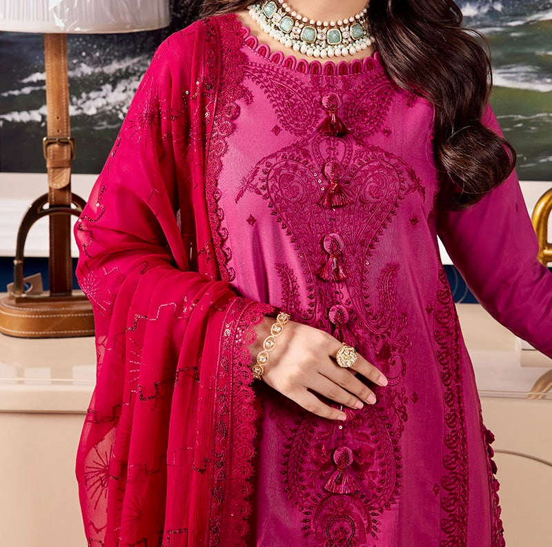 3-PCS RANG E NOOR COLLECTION LAWN SILK. -AJRN-1517