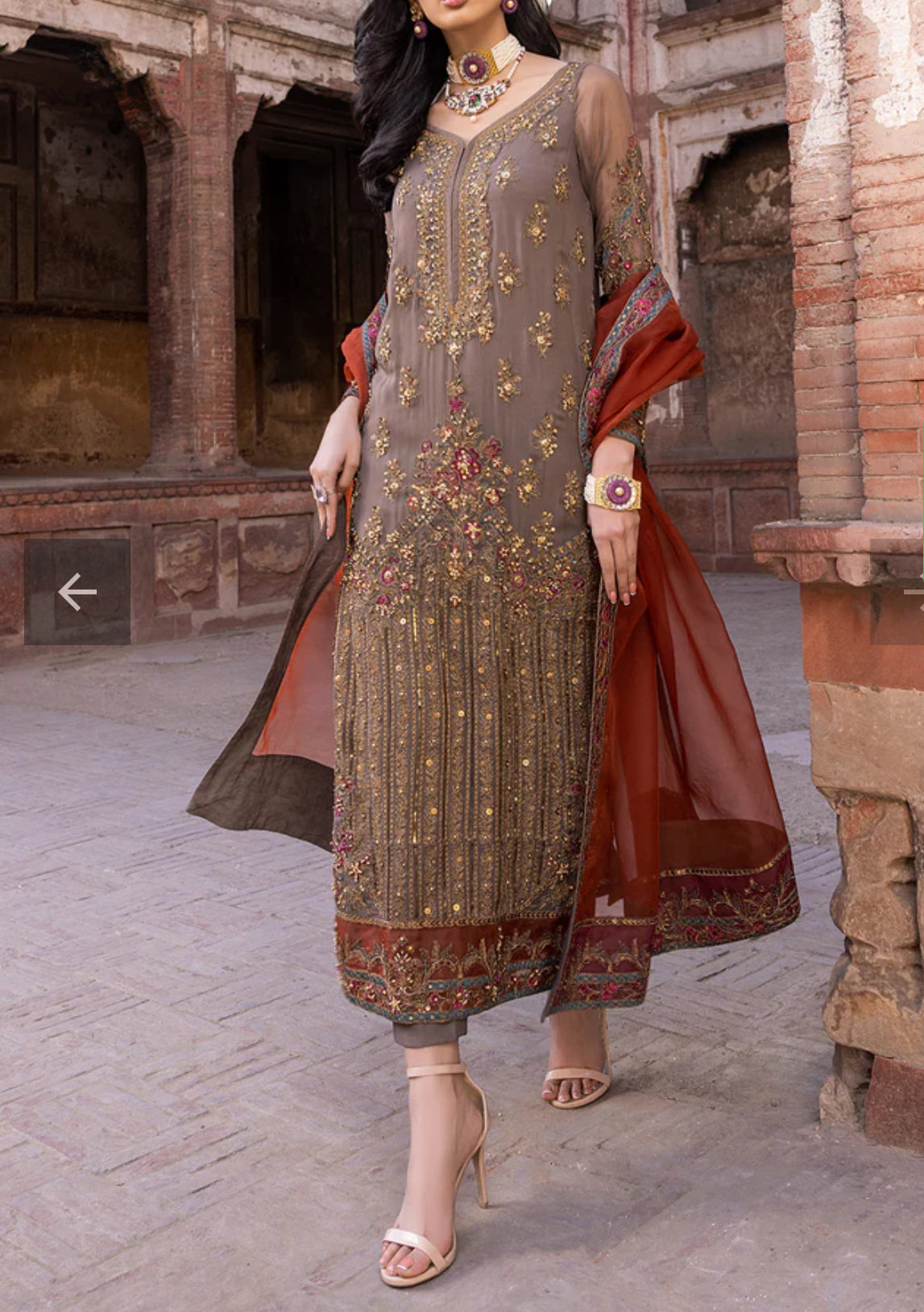 3-PCS LUXERY CHIFFON DASTAAN E JASHAN COLLECTION.                -DJW-05