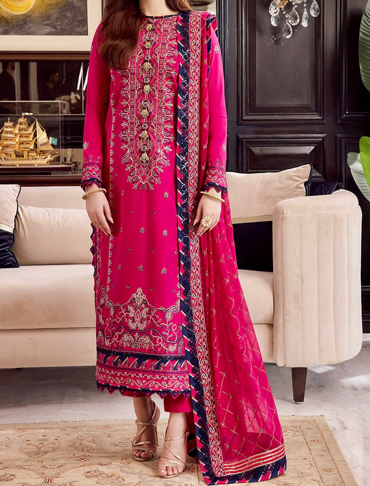 3-PCS RANG E NOOR COLLECTION LAWN SILK. -AJRN-3016