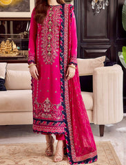 3-PCS RANG E NOOR COLLECTION LAWN SILK. -AJRN-3016