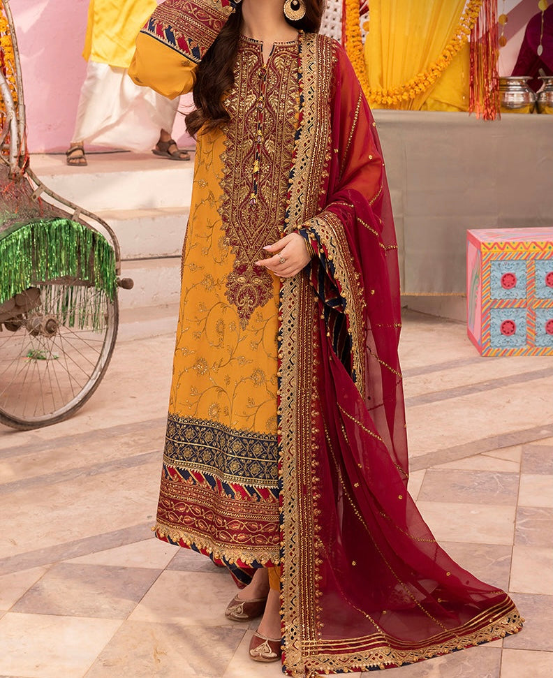 3-PC-EMBROIDERED-LAWN SILK DASTAAN COLLECTION BY ASIM JOFA-AJDA-2550