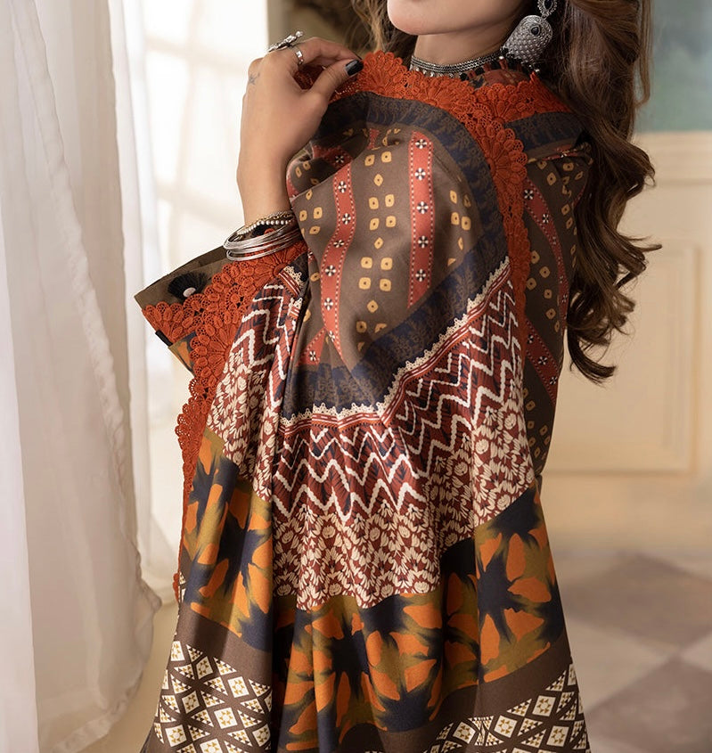 3-PC RANIA EMBROIDERED & PRINTED CAMBRIC-AJNR-0438