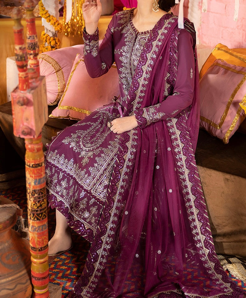 3-PC-EMBROIDERED LAWN SILK DASTAAN COLLECTION BY ASIM JOFA-AJDA-1850