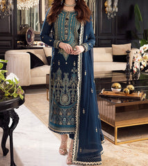 3-PCS RANG E NOOR COLLECTION LAWN SILK. -AJRN-1017