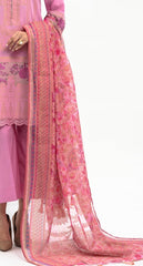 3-PC LAWN JACQUARD SHIRT WITH PRINTED DUPATTA AND TROUSER CLJ3-0240