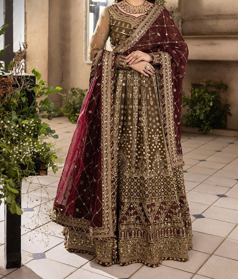 2-PCS- CHIFFON PESHWAS- KHWAB E NAUBAHAR -AJNB-1155