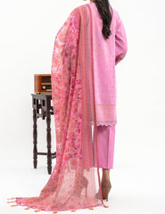 3-PC LAWN JACQUARD SHIRT WITH PRINTED DUPATTA AND TROUSER CLJ3-0240