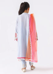 3-PC EMBROIDERED SHIRT WITH COTTON TROUSER & NET DUPATTA CKP21-23-S