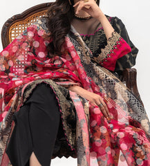 3-PC LAWN JACQUARD SHIRT WITH PRINTED DUPATTA AND TROUSER CLJ3-0540