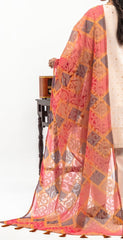 3-PC LAWN JACQUARD SHIRT WITH PRINTED DUPATTA AND TROUSER CLJ3-0440