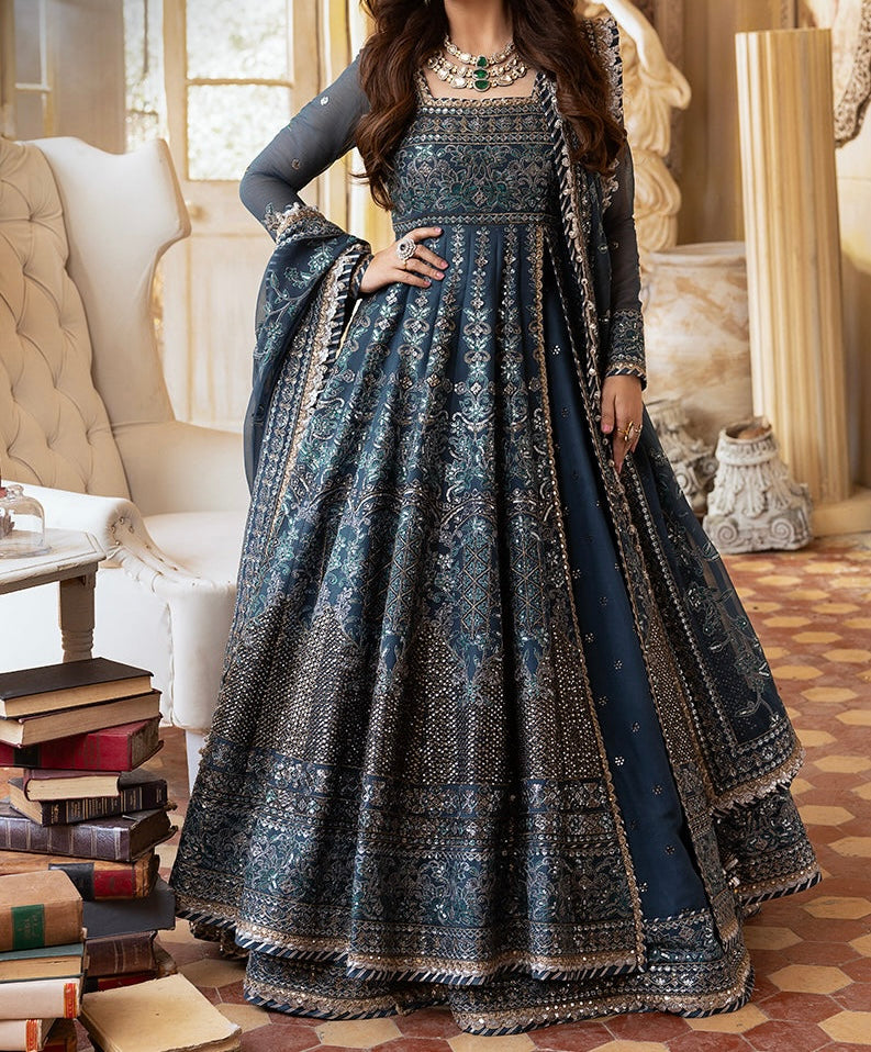 2-PCS- CHIFFON PESHWAS- KHWAB E NAUBAHAR-AJNB-0255