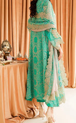 3-PCS-GREEN CHIFFON SUIT- VASAL FORMALS BY CHARIZMA -VSL-02