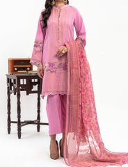 3-PC LAWN JACQUARD SHIRT WITH PRINTED DUPATTA AND TROUSER CLJ3-0240