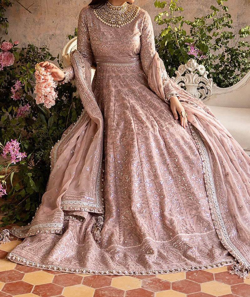 2-PCS- CHIFFON PESHWAS- KHWAB E NAUBAHAR -AJNB-0655