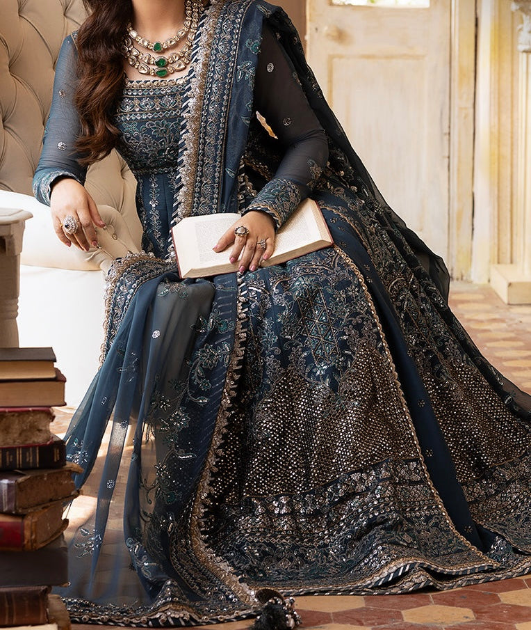 2-PCS- CHIFFON PESHWAS- KHWAB E NAUBAHAR-AJNB-0255