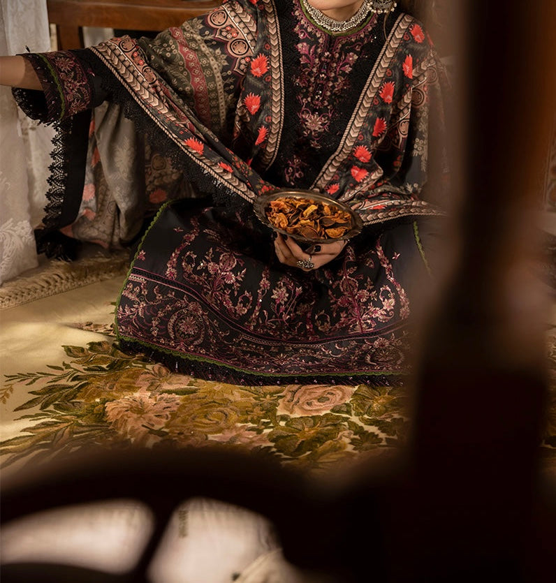 Rania black embroidered 3-piece outfit – Marina Mystique