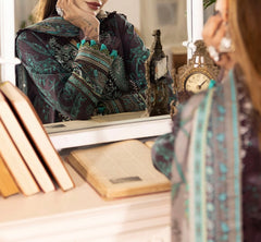 Asim Jofa Rania Collection AJNR-08 emerald green embroidered suit