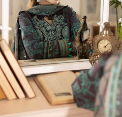 Asim Jofa Rania Collection AJNR-08 emerald green embroidered suit